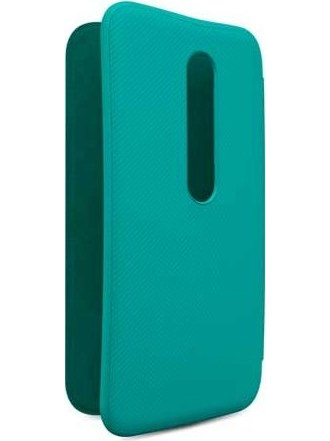 Moto G 3rd Gen Flip Case Turquoise Original (ΔΩΡΟ SCREEN PROTECTOR)