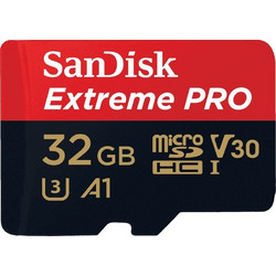 Sandisk Extreme Pro microSDHC 32GB Class 10 U3 V30 UHS-I A1 95MB/s + Adapter