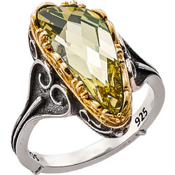 Δαχτυλίδι Anastasios Creations ασήμι 925 με κίτρινη Swarovski No.55 FD538