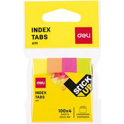 DELI ΣΕΛΙΔΟΔΕΙΚΤΗΣ ΑΥΤΟΚΟΛΛΗΤΟΣ BLISTER 4x100Φ. 50x12mm STICK UP ΑΣΣΟΡΤΙ 231943446