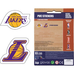 NBA PVC STICKERS 2 LOGOS TEAM 162PCS 775-21224-LOS ANGELES LAKERS Κίτρινο