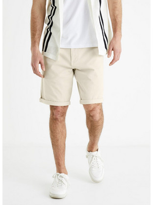 Celio Casual Ανδρική Βερμούδα Chino Μπεζ 1765773