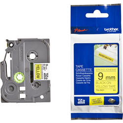 Brother P-Touch Industrial Laminated Black on Yellow 8m x 9mm (TZES621) (BROTZES621)