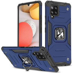 Wozinsky Ring Armor Kickstand Back Cover Blue (Samsung Galaxy A42)