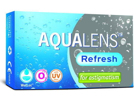 Amvis Aqualens Refresh Μηνιαίοι Φακοί Επαφής Αστιγματικοί Σιλικόνης Υδρογέλης 3τμχ