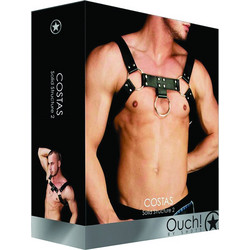 Ouch! Costas Solid Structure 2 Chest Harness Black