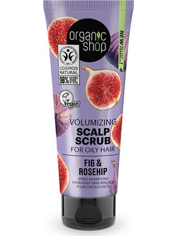 Natura Siberica Organic Shop Volumizing Scalp Scrub Fig & Rosehip Φυτικό Σαμπουάν για Όγκο για Λιπαρά Μαλλιά 75ml