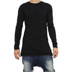 Ανδρική extra longline μακρυμάνικη μπλούζα μαύρη 20491-blk