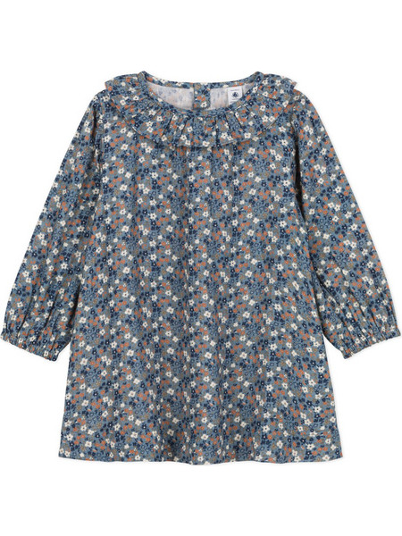 Petit Bateau Παιδικό Φόρεμα Floral Μπλε A0598-01