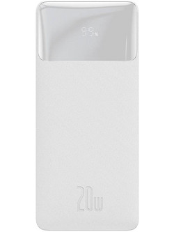 Baseus Bipow Power Bank 10000mAh 20W με 2 Θύρες USB-A & Θύρα USB-C Quick Charge 3.0 White