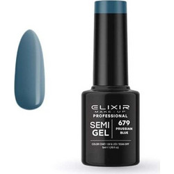 Elixir Semigel 679 Prussian Blue Ημιμόνιμο Βερνίκι Νυχιών 5ml