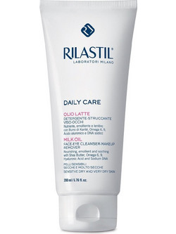 Rilastil Daily Care Oil Γαλάκτωμα Ντεμακιγιάζ για Ευαίσθητη & Ξηρή Επιδερμίδα 200ml