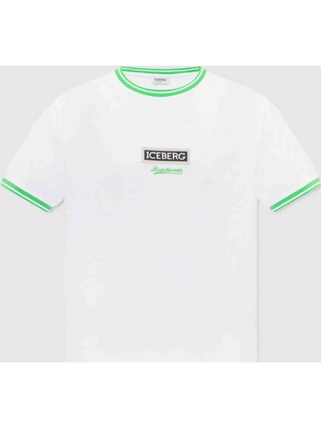Iceberg Κοντομάνικο T Shirt της σειράς Baseball - ICE2MTS02 White