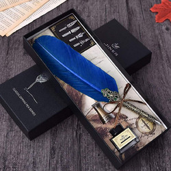 Πένα Καλλιγραφίας με Φτερό - Classic Dipping Feather Pen Μπλε