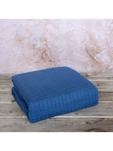 Κουβέρτα Πικέ Υπέρδιπλη Habit Blue Nima Home Μπλε 220x240