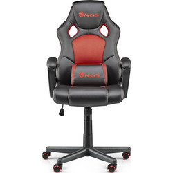 NGS Wasp Red Καρέκλα Gaming Δερματίνης με Ρυθμιζόμενα Μπράτσα Μαύρη Κόκκινη