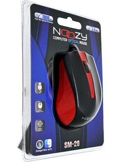 Noozy SM-26 Ενσύρματο Ποντίκι Black Red