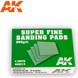 Super Fine Sanding Pads 800 grit.4 units (green box)