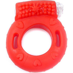 Kinksters Cheap Vibrating Cock Ring Ελαστικό Δαχτυλίδι Πέους με Δόνηση Κόκκινο