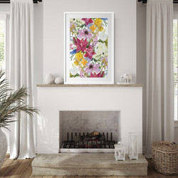 ΑΦΙΣΑ WALL-DESIGN FLORA 49506 (PVC/PLEXIGLASS ΑΣΠΡΗ ΚΟΡΝΙΖΑ ΜΕ ΠΛΑΙΣΙΟ) 30x40cm