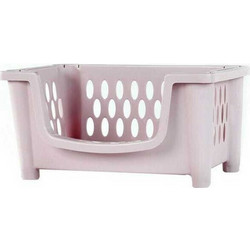 Homeplast Carina Καλάθι Αποθήκευσης Πλαστικό Ροζ 48.5x34x25cm