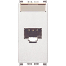 Πρίζα RJ45 Netsafe CAT6A FTP Λευκή Eikon