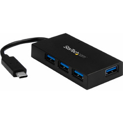 StarTech HB30C4AFS USB Hub 3.0 USB-C με 4 Θύρες USB-A & Εξωτερική Παροχή Ρεύματος