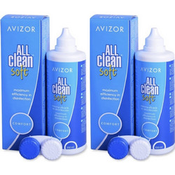 Avizor All Clean Soft Υγρό Φακών Επαφής 2x350ml