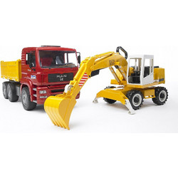 Bruder Φορτηγό Χωματουργικό MAN Με Εκσκαφέα Liebherr BR002751