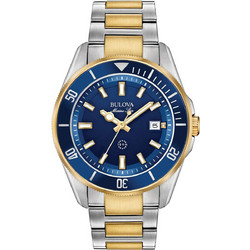 Bulova Marine Star Ανδρικό Ρολόι με Χρυσό Μεταλλικό Μπρασελέ 98B334