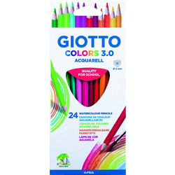 Giotto Colors 3.0 Acquarell Ξυλομπογιές Ακουαρέλας Σετ 24τμχ