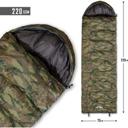 Pentagon Sentinel Sleeping Bag Μονό 2 Εποχών Πράσινο Camo