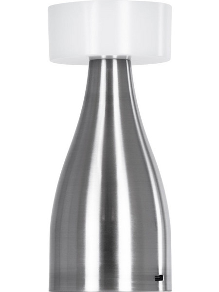 Globostar Dolly 76468 Πορτατίφ Αφής LED με Μπαταρία Λευκό Ασημί Φ9xΥ21cm