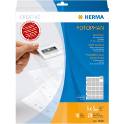 Herma Slide Pockets 5x5 10 sheets clear/matt 7698