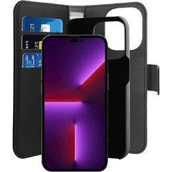 Puro Leather Custodia Detachable Case Black (iPhone 14 Pro)