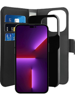 Puro Leather Custodia Detachable Case Black (iPhone 14 Pro)