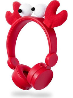 Nedis HPWD4000 Chrissy Crab Ενσύρματα Παιδικά Ακουστικά On Ear Κόκκινα