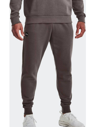 Under Armour Rival Ανδρικό Παντελόνι Φόρμας Fleece με Λάστιχο Γκρι 1357128-176