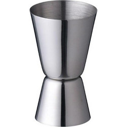 Δοσομετρητής Διπλή Μεζούρα Bar 25ml και 50ml από ανοξείδωτο ατσάλι, σε ασημί χρώμα - Aria Trade