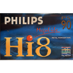 ΚΑΣΕΤΑ ΒΙΝΤΕΟΚΑΜΕΡΑΣ Hi8 PHILIPS ΜΕΤΑΛΛΟΥ ΔΙΑΡΚΕΙΑΣ 90SP Η 180LP ΛΕΠΤΩΝ
