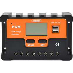 Ρυθμιστής Φόρτισης 65A 12/24V PWM Andowl Q-KZ65 - Μαύρο, Πορτοκαλί
