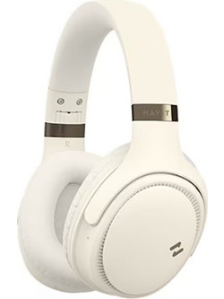Havit H630BT Ενσύρματα & Ασύρματα Bluetooth Ακουστικά Over Ear με Noise Cancelling Μπεζ Χρυσά
