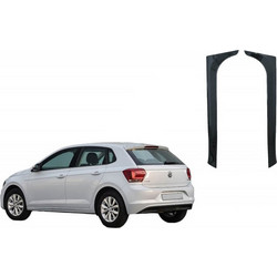 Αεροτομές Πρόσθετα Δεξιά Αριστερά Για VW Polo AW 18+ Μαύρο Γυαλιστερό Πλαστικό Standard Έκδοση 2 Τεμάχια