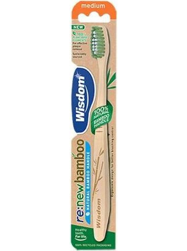 Wisdom Re New Bamboo Medium Φυσική Οδοντόβουρτσα