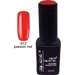 Lilly Nail Art Color Gel Passion Red Ημιμόνιμο Βερνίκι Νυχιών 12ml