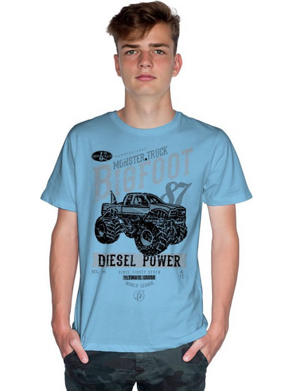 BIG FOOT DIESEL POWER (Κοντομάνικο Ανδρικό / Unisex) - Sky blue