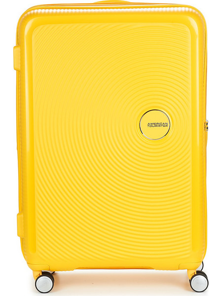 American Tourister Soundbox Expandable Βαλίτσα Μεγάλη 77x51.5x32.5cm με 4 Ρόδες Κίτρινη