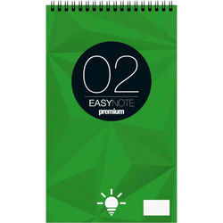 Μπλοκ σημειώσεων Easy Note - Νο.2 (9 x 15cm) - Σπιράλ - Ριγέ - 50 φύλλα 19783