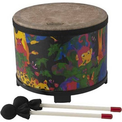 Remo Kids Percussion, Floor Tom Drum-Fabric Rain Forest - 10"