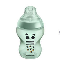 Tommee Tippee Closer To Nature Πλαστικό Μπιμπερό με Θηλή Σιλικόνης κατά των Κολικών 3m+ Panda Mint 260ml